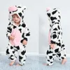 Dieren Panda Tijger Leeuw Konijn Ropa Bebe Baby Rompertjes Kinderen Overalls Kostuum Flanel Meisjes Jongens Peuter Kleding geboren Jumpsuit 240304