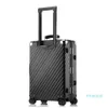 Koffers 20 24 29 inch luxe koffer trolly tas vintage aluminium bagage met wielen292Y