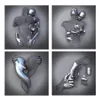 Pinturas Pinturas 4 Pcs Amor Coração Efeito 3D Arte Da Parede Abstrata Figura De Metal Estátua Arte Pintura Em Lona 19 7 Polegada Casa Moderna Deco245J