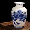 Jingdezhen Blue and White Porcelain Vase Fine Bone China Vase Peony Decorated高品質のセラミック花瓶lj201208249o