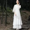 Abbigliamento etnico 2024 Tradizionale Vietnam Chiffon Ao Dai Cinese Set Qipao Per Le Donne Fariry Cheongsam Stile del Vestito Costume Aodai