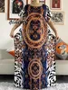 エスニック衣料スタイルボヘミアンアフリカンファッションプリントステッチドレスイスラムターキーロングスカートドバイ中東の女性