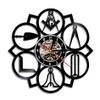 1ピースメイソンメイソンビニールレコードウォールクロックヴィンテージ3Dハンドメイドホーム装飾時計ウォールアートLJ2012082627