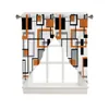 Zasłony zasłony retro nordycki geometryczny abstrakcyjny pomarańczowy trójkąt do kawiarni kuchnia krótkie drzwi do salonu zasłony okna upuszcza dostawa h othbn