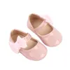 Babyschoenen Baby Meisjes Schattige Mocassins Zachte zool Strik PU-leer Flats Schoenen Antislip prinses