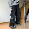 Men's Pants High Street Y2K Wide Leg Overalls Sports Casual Cargo Pocket Streetwear Sweatpants Techwear Korean Clothes