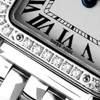 Hochwertige BVF-Uhr, silbernes Zifferblatt mit Diamanten, 316er Feinstahlgehäuse, Armband, Saphirglasspiegel, Schweizer Quarzwerk, 22 mm