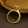 Кольца KNOBSPIN D VVS для женщин, 6 зубцов, классический модный пасьянс, обручальное обручальное кольцо, сертифицированное GRA, серебряное кольцо 925 пробы 240228