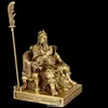 Bronze Tree Opening Spring and Autumn Period Guan Gong Copper Statue Wu Cai Shen Guan Erye Reading Book Guan Gong Statue Lucky Dec249s