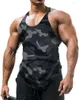 Herren-Tanktops, dünn, Camouflage, ärmellos, Vintage, Sport, Fitness, Trainingsweste