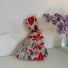 Etniska kläder japanska kvinnor haori handväska hink söta tillbehör handledspåse retro duk fritid mini blommig tryck kimono streetwear 2024