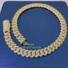 Luxury Men Jewelry Necklace 18mm 4 Rows Moissanite Diamond Iced Out Cuban Link Chain