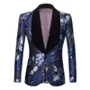 Men's Suits Host Performance Floral Jacquard Blazers For Men Slim Fit Casual High Quality Soft Comfortable Nightclub Premium Terno Masculino