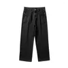 Men's Jeans 2024 Spring Men Korean Fashion Blue Pink White Streetwear Baggy Denim Trousers Straight Wide Leg Pants