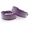 NEUES Design Strass-Leder-Hundehalsbänder voller Diamant-Kristall besetzte Hunde-Haustierhalsbänder 2 Zoll breit für mittelgroße und große Hunde Pitbull225G