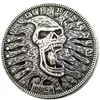 HB36 Hobo Morgan Dollar Skull Zombie szkielet kopia monety mosiężne ozdoby rzemieślnicze