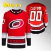 Niestandardowe mężczyźni Kobiety Młodzież Karolina''hurricanes'''22024 Stadion Series Jersey Andrei Svechnikov Brent Burns Jalen Chatfield Sebastian Aho Seth Jaccob Slavin Martin Necas