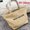 Woman Straw Beach Bags designer bucket bag luxury shoulder bags fashion handbag small travel totes Black Brown TOP