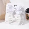 Hair Accessories 2pcs Baby Soft Headband Infant Born Bows Headwear Elastic Toddler Bandage Ribbon Big Head Band Dress Up