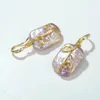 Modne damskie kolczyki z cyrkonem Pearl Natural Oversizes Pearls Stud Barok 925 dla kobiet 240305