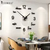 Meisd relógio de parede acrílico de qualidade, design criativo e moderno, adesivos de quartzo, preto, decoração de casa, sala de estar, horloge z307j