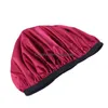 Gorro / Gorros de calavera Color sólido Impermeable Satén Baño Sombrero Gorro para mujeres Hombres Trabajo elástico Cuidado del cabello Decoración Accesorios de moda Drop del DHDFV