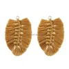 Autres boucles d'oreilles rétro en forme de feuille de coton de style bohémien, accessoires de bijoux de bricolage, produits faits à la main, Drop Deliv Dhgarden Dhi7M