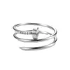 Diamanten ring dames roestvrij staal mode paar stijl zirkoon Valentijn kerstcadeaus voor vrouwelijke accessoires groothandel
