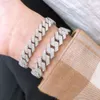 Le Bracelet en diamant pour hommes, plein de diamants cubains, pèse G, pierre principale, Ct Long Cm, Bracelet de styliste pour hommes