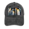 Berets Pinguim Huddle Cowboy Hat Sports Cap Summer Beach Bag Pai para Homem Mulheres