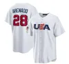 2023 Maglia da baseball personalizzata S-4XL Team USA Mike Trout Trea Turner Adam Ottavino Mookie Betts Nolan Arenado Kyle Schwarber Kyle Tucker Pete Alonso J.T.Maglie Realmuto