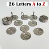 Nowością Pozycje 26 PCS Płyty ze stali nierdzewnej Płyty okrągłe etykiety Znak Znak klasyfikacji METAL METAL ALFABET MARKER A-Z SIGS286O