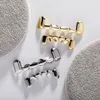 Halloween Silber Gold Mund Zähne Grillz Caps Oben Unten Grill Set Männer Frauen Vampire Grills Rock Punk Rapper Zubehör für Männer Hiphop schmuck