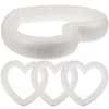 Decorative Flowers 2pcs Craft Wreath Polystyrene Heart Rings For DIY Wedding Christmas Party Floral Arranging Supplies Ornament White