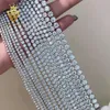 Pass Diamond Tester Men Women Moissanite Tennis Chain 925 Sterling Silver 2mm-6.5mm Hip Hop Tennis Chain High Quality