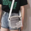 ショルダーバッグ女性PVCジェリー透明ミニバッグガールジッパーメッセンジャーハンドバッグ