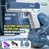 Gun Toys Glock Electric Water Gun Storage Water Guns Pistol Children Summer Beach Outdoor Fight Toys For Boys Splashing Kid Game Boy Toy L240311