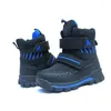 Boots 1pair Waterproof Girl/Boy Wool Snow Winter Warm Leather Ski Children Boot -40 Or -30 Degrees Kid