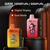 QBM Original Puff 18000 Puff 9000 Vapes Disposable Puff 18k Vaper Dual Mode Digital Display E Cigarette 9k Puff Pulse 18k Puffs Regular 18ml Prefilled Vape Vapor pen