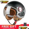 Motorradhelme Beon Vintage Helm Chopper 3/4 Open Face Moto Casque Casco Capacete Männer Frauen Roller Motorrad Drop Lieferung Auto Otpbw