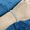 Prezzo di fabbrica Bracciale a catena cubana Moissanite all'ingrosso personalizzato Passare Tester di diamanti Bracciale in argento 925 con collana a maglie cubane