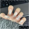 偽の爪emmabeautyヌードミラー手描き塗装可能な再利用可能な高品質のハンドメイドプレスnail.no.d905。ドロップデリバリーヘルスOTSGV