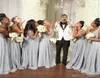 Серебряные арабские платья подружки невесты на одно плечо, шифоновое вечернее платье с блестками и блестками, сексуальные скромные платья подружки невесты6984498