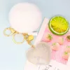 Keychains Valentine's Day Gift Bag Pendant Key Rings Rhinestone Plush Ball Heart Chain High Quality Ladies Ornament Decoration