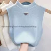 Women Sweater Designer Vests Sweaters Women's Spring Fall Loose Letter Round Neck Pullover Knit Waistcoats Sleeveless Vest Top Waistcoat Jumper Woman Clothing