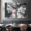 David Head Scultura Statua Graffiti Art Canvas Painting Poster e stampe Street Wall Art Immagini per soggiorno Home Decor272t