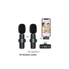 Microphones Portable Lavalier sans fil Microphone Studio de jeu pour téléphone type-c PC ordinateur pince à revers professionnel diffusion en direct Mi Othab