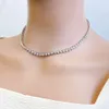 Hiphop 18k Gold Iced Out Cuban Link Chain Choker Necklace Diamond Miami Tennis Curb Men Jewelry Necklace