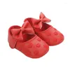 First Walkers Baby Girls Cute Mary Jane Shoes Non-Slip Walking Heart Princess Dress Infant Crib Soft Flats With Bow