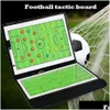 Outros artigos esportivos Dobrável Futebol Magnético Tactic Board Soccer Ing Clipboard para Match Train com peças de marcador 2-em-1 Accessorie Otbyw